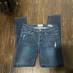 FRAME Jeans Womens 28 Blue Le Skinny De Jeanne Denim